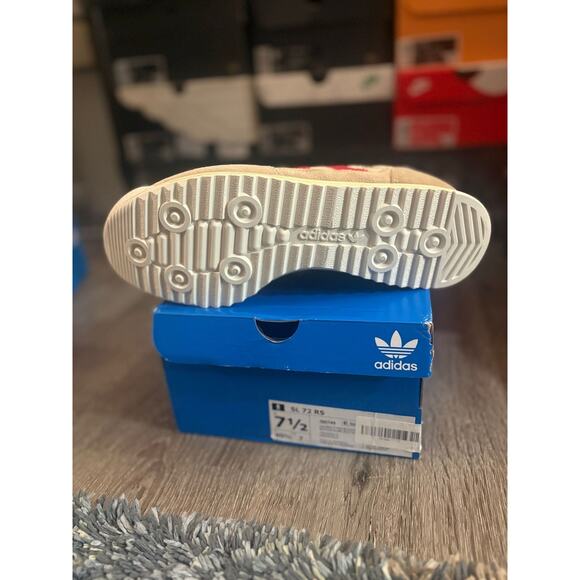NEW SZ 7.5M/8.5W - Adidas SL 72 RS, Gray/Berry - Picture 2 of 3
